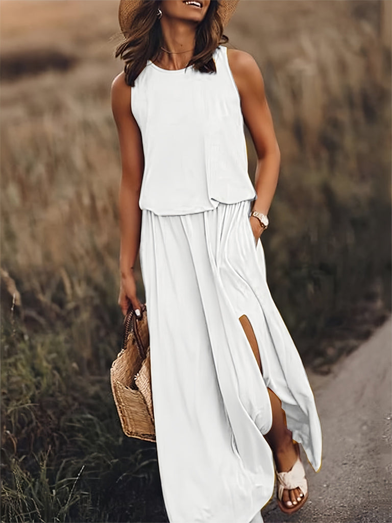 WW | Damen Schwarzes Modal Boho Maxikleid Farben