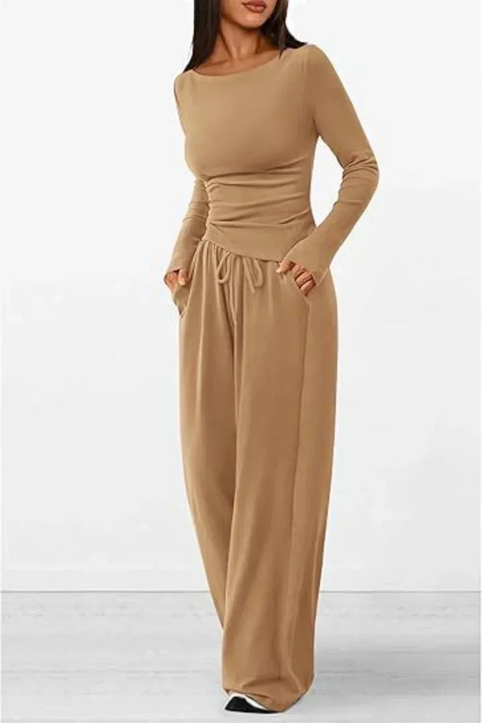 WW | Elegantes Set mit Langarmoberteil und Pants für Frauen