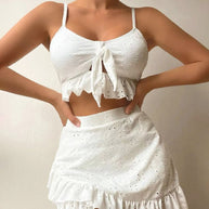 WW | Dreiteiliges Bikiniset mit Rock