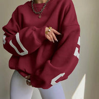 WW | Damenpullover mit lässigem Druck