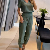 WW | V-Ausschnitt Jumpsuit Für Damen