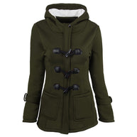 Damen Dufflecoat mit Kapuze und praktischen Taschen WW
