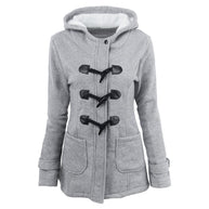 Damen Dufflecoat mit Kapuze und praktischen Taschen WW