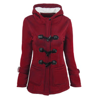Damen Dufflecoat mit Kapuze und praktischen Taschen WW