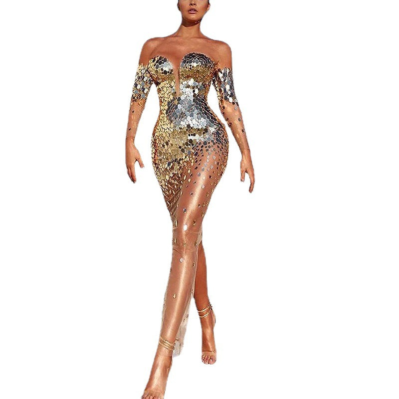 WW | Polierte elegante Fee Bankett Temperament Kleid
