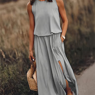 WW | Damen Schwarzes Modal Boho Maxikleid Farben