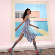 WW | Ärmelloses Kleid mit Kontrastpaspelierung