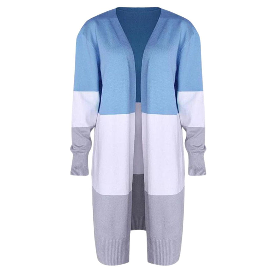 WW | Strickjacke mit Farbblock und offener Front
