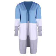 WW | Strickjacke mit Farbblock und offener Front