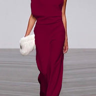 WW | Rosiedress Ein Schulter Taille Weitbeiniges Jumpsuit