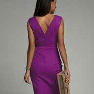 WW | V-Ausschnitt Kleid mit Schlitz