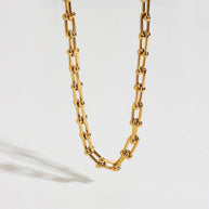 WW | Halskette U Förmiges Schloss Dicke Kette