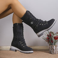 W&W - Elegante Gestrickte Thermo-Stiefel