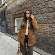 WW | Blazer - camel Farbe Damenjacke mit stilvollem Schnitt