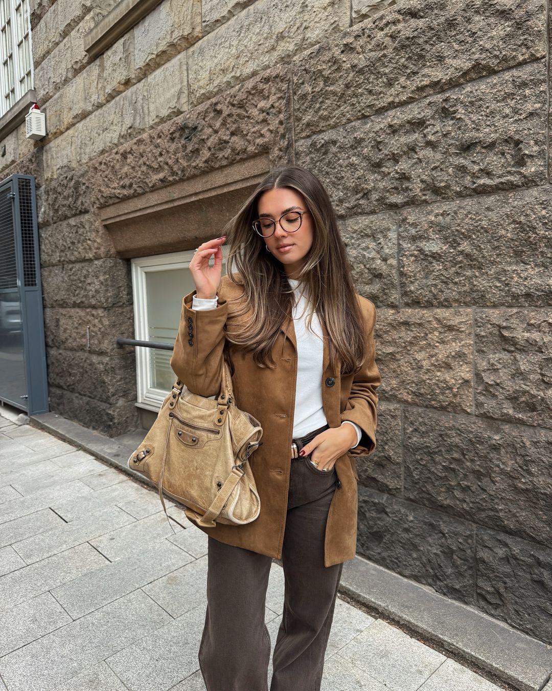 WW | Blazer - camel Farbe Damenjacke mit stilvollem Schnitt