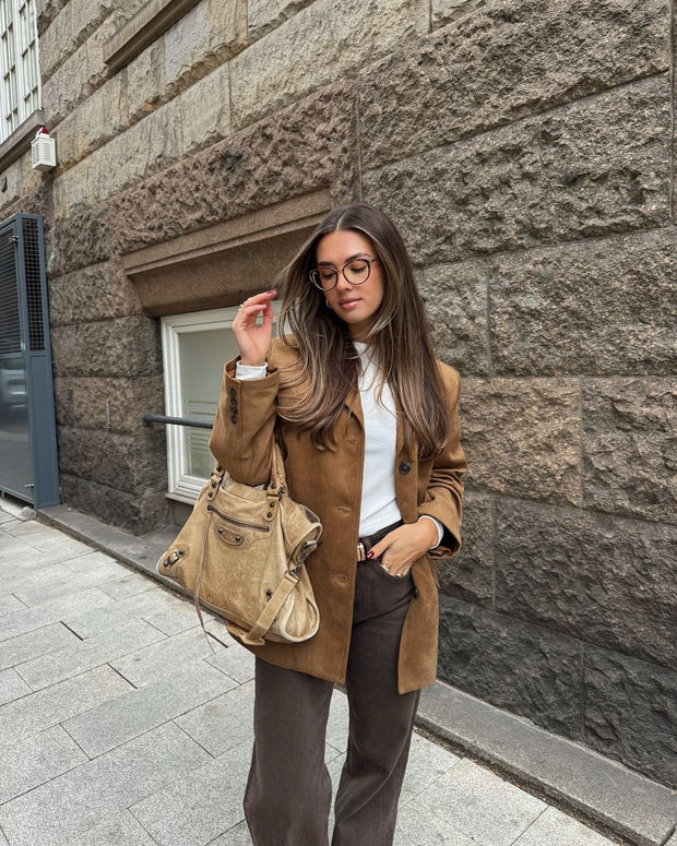 WW | Blazer - camel Farbe Damenjacke mit stilvollem Schnitt