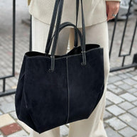 WW | braune und schwarze Tote Bag für Damen - schicke und vielseitige Handtasche
