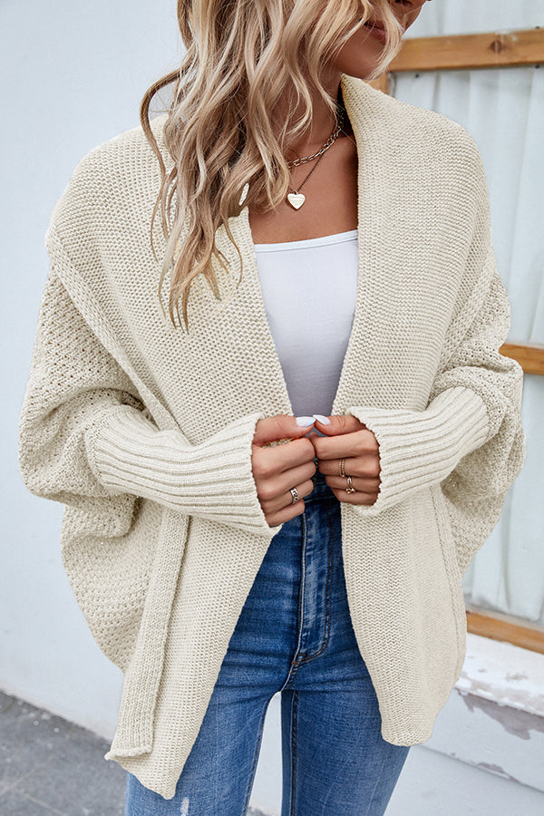WW | Eleganter Herbst Strickcardigan mit Dolmanärmeln für Frauen