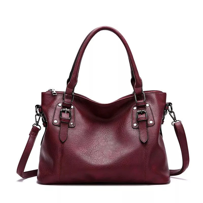 W&W Mode | Damen Elegante Leder-Umhängetasche