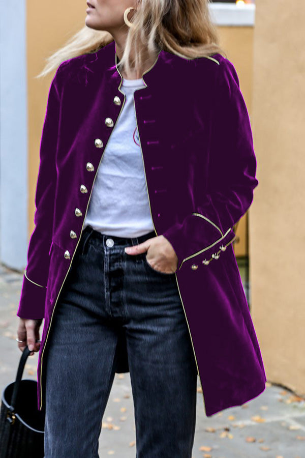 WW | Jacke Samt Wendejacke Mit Militär Look Für Damen