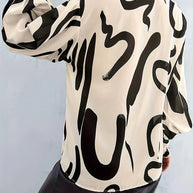 WW | Damenbluse Mit Luxuriösem Design Und Gefalteten Ärmeln