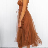 WW | Maxi Kleid Elegantes Fließendes Design V-Ausschnitt Ärmellos Leichtes Gewebe