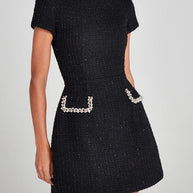 WW | Besticktes Tweed Minikleid Für Frauen