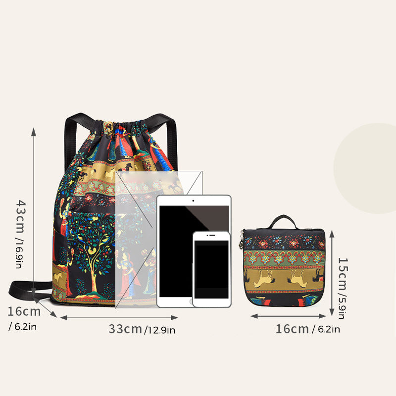 Wasserdichter faltbarer Rucksack mit Kordelzug