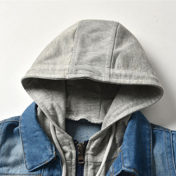 Wolff Denim-Jacke mit Kapuze