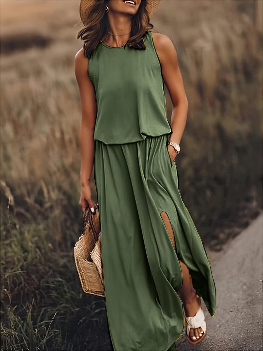 WW | Damen Schwarzes Modal Boho Maxikleid Farben