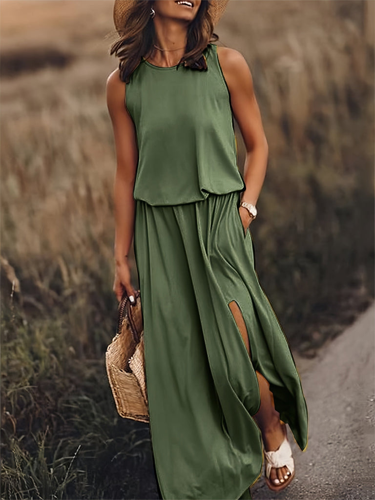 WW | Schlichtes Boho Maxikleid Aus Modal Für Damen