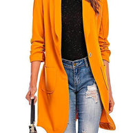WW | Rosiedress 3/4 Ärmel Raffung Ein-Button Midi Cardigan