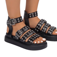WW | Damen-Sandalen mit offener Spitze und dickem Boden