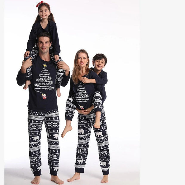 WW | Stilvolle Winter Familien Weihnachts-Pyjama Set für Unisex