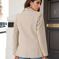 WW | Stilvolle Herbst Klassische Business Blazer mit Seitentaschen für Frauen