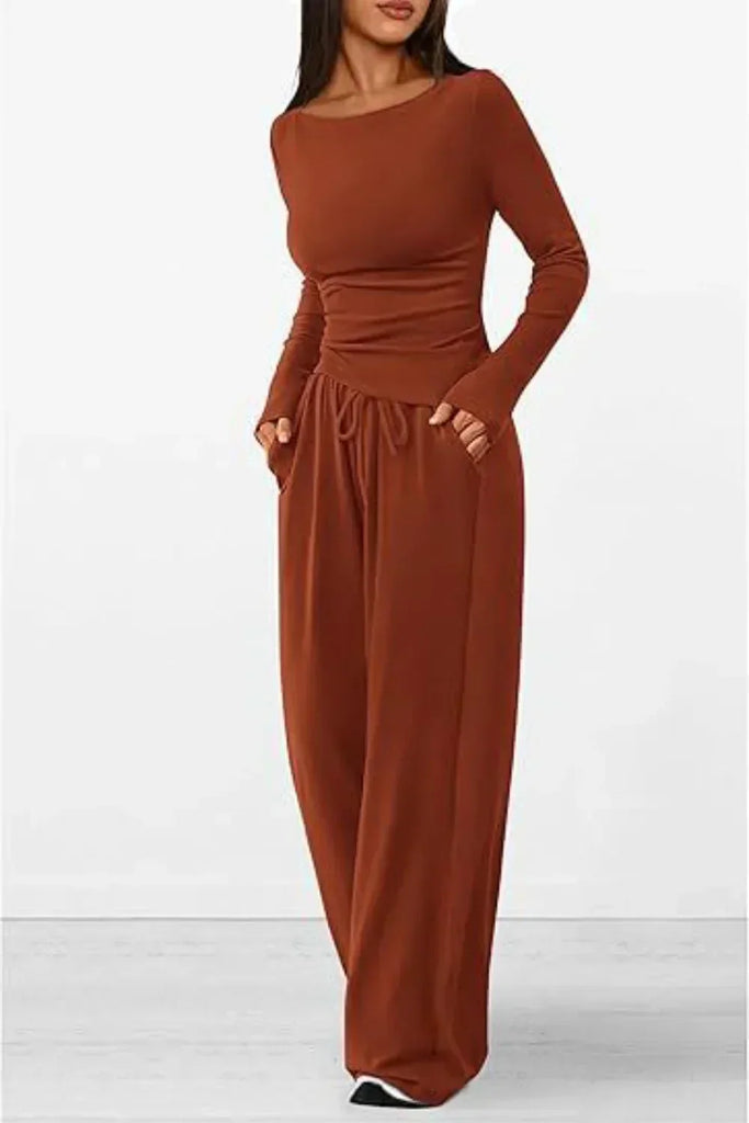 WW | Elegantes Set mit Langarmoberteil und Pants für Frauen