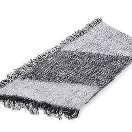 Damen Eleganter Fransen-Schal aus weichem Material mit geometrischem Muster WW