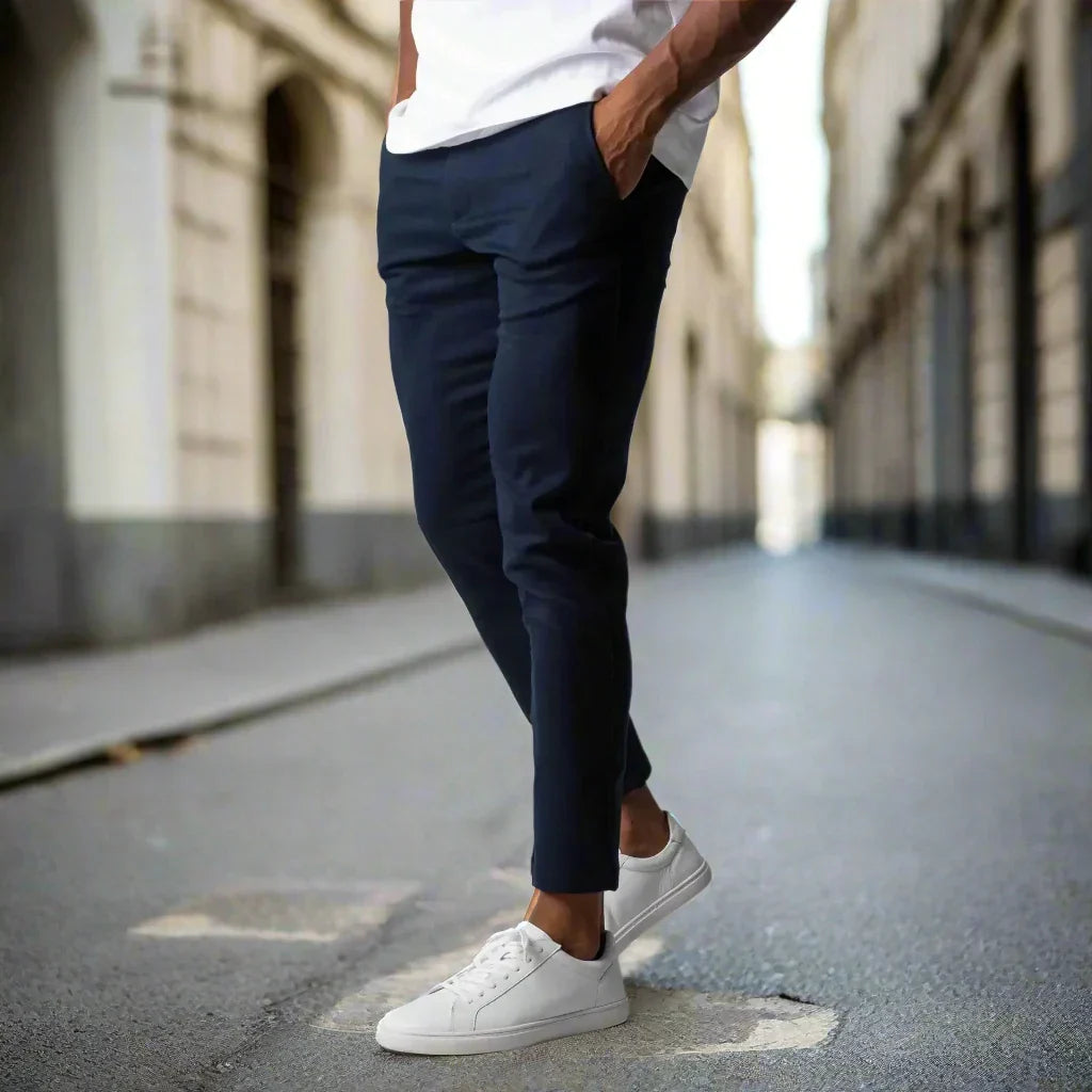 WW | Slim Fit Chinos Baumwoll Stretch Knöchellang Bequem Und Vielseitig