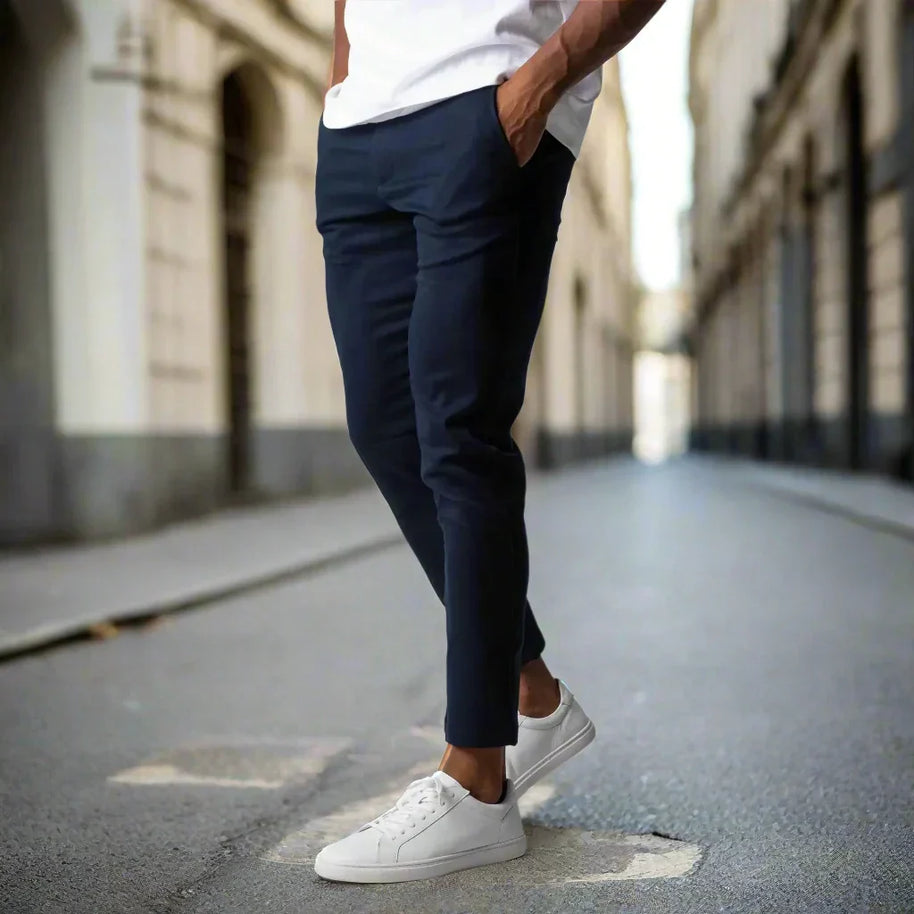 WW | Slim Fit Chinos Baumwoll Stretch Knöchellang Bequem Und Vielseitig