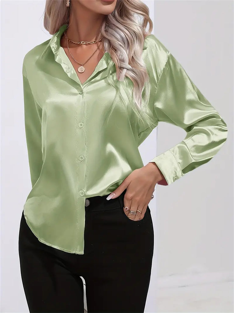 WW | Luxuriöse Satinbluse