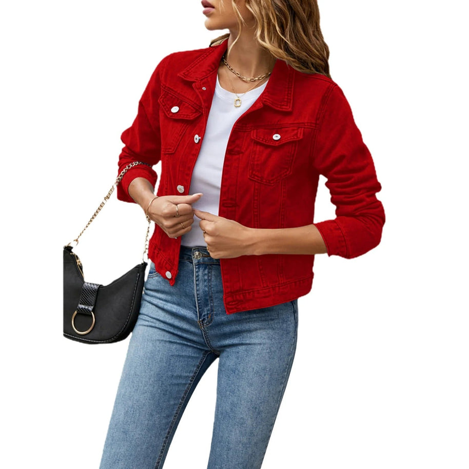 WW | Sommerjeansjacke mit Knöpfen für Damen