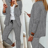 WW-Anzug-Set Moderner Zweiteiler mit weiter Hose taillierter Blazerjacke