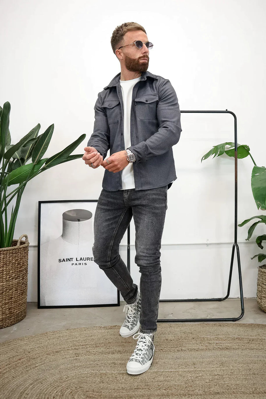 WW | Premium-Jacke mit Knopfverschluss für Herren | Stylische und bequeme Jacke