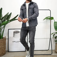 WW | Premium-Jacke mit Knopfverschluss für Herren | Stylische und bequeme Jacke