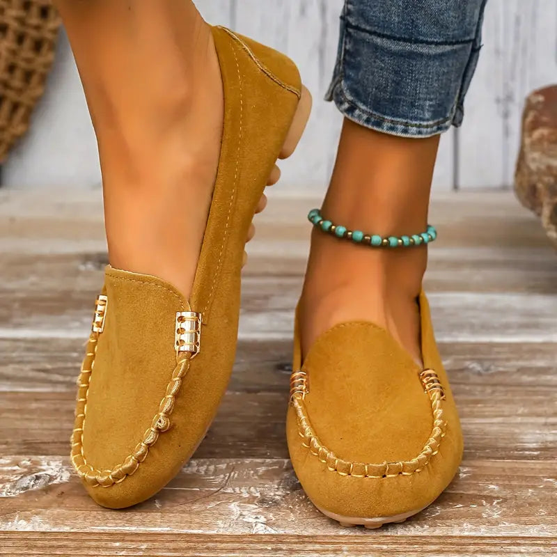 W&W Mode | Leichte Wildlederschuhe mit Flacher Rutschfester Sohle