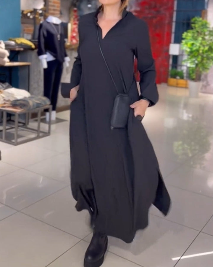 W&W Mode langes Kleid mit Seitenschlitz