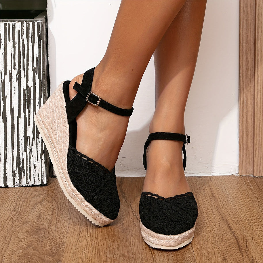 WW | Damen Espadrille Keilabsatz Sandalen