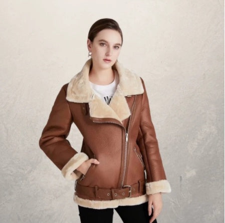 WW | Damen Leder Motorr Jacket