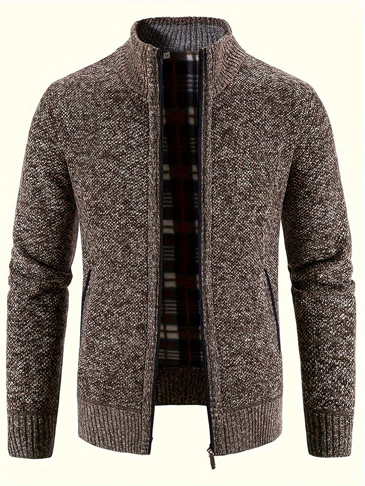 W&W Mode | Zip Up Stehkragen Strickjacke