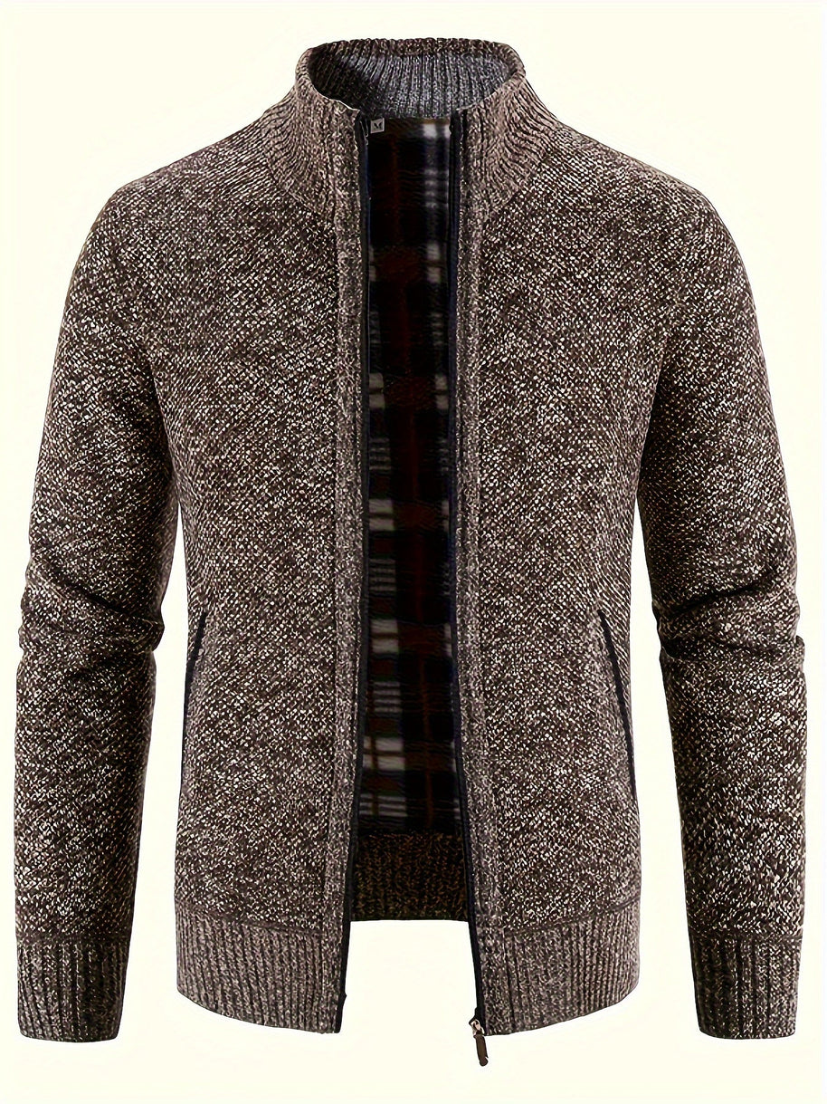 WW | Zip Up Stehkragen Strickjacke